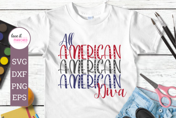 All American Diva Mirror Word Design for Crafts and Graphics