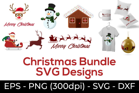 Christmas Bundle - Merry Christmas Graphics for Crafts