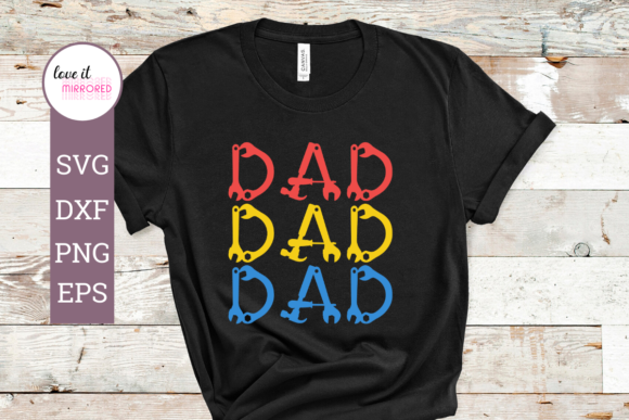 Dad Mirror Word Design for Crafts and Graphics