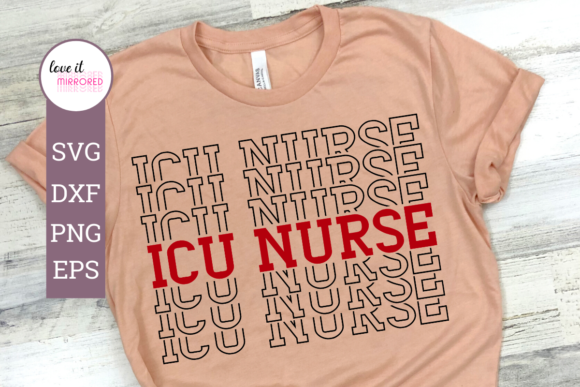 ICU Nurse Mirror Word Cut File for Crafts and Graphics