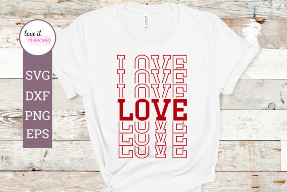Love Mirror Word Cut File for Crafts and Graphics