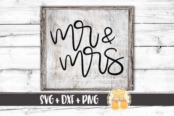Mr and Mrs Hand-lettered Graphics for Crafts