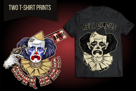 Sad Clown from Hell Circus Halloween