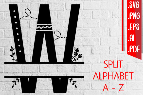 Split Spring Easter Monogram Graphic for Crafts